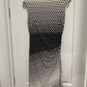 Ralph Lauren Black and White Geometric Sheath Dress